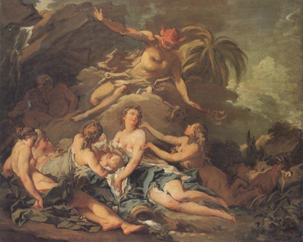 Francois Boucher Mercury confiding Bacchus to the Nymphs